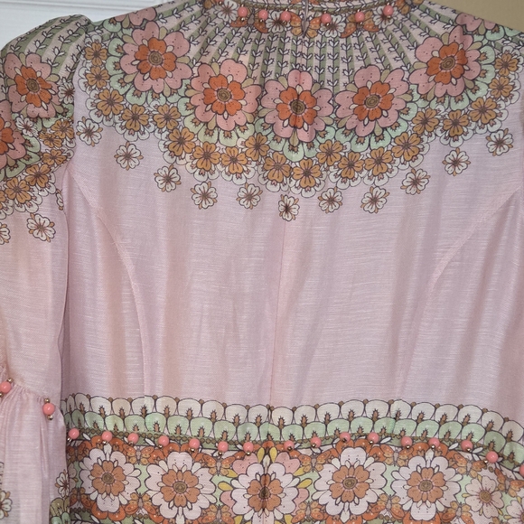 Zimmermann Pink and Green Floral Maxi Dress - Picture 16 of 16